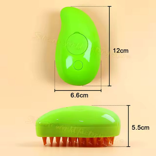 Cepillo Masajeador Recargable para Mascotas – Spray Relajante
