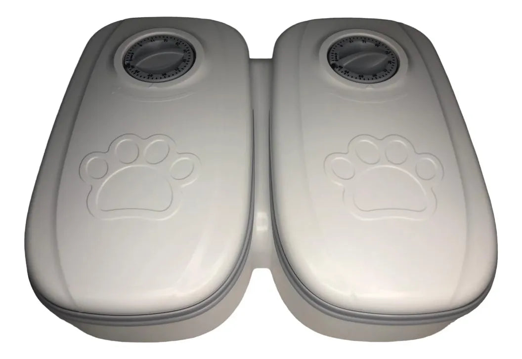 Comedero Automático con Temporizador para Mascotas – Doble Compartimento