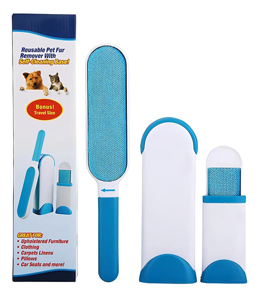 Quitapelos Autolimpiante para Mascotas – Cepillo Reutilizable con Base