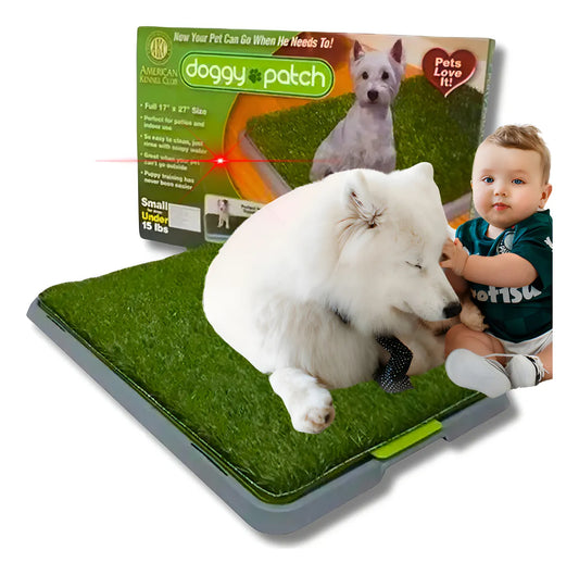 Tapete Sanitario Grande para Perros – Alfombra de Pasto Sintético con Bandeja | Entrenamiento en Interior y Balcón