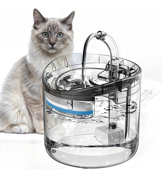 Bebedero Automático para Gatos – Fuente Silenciosa 2.5 L con Filtro